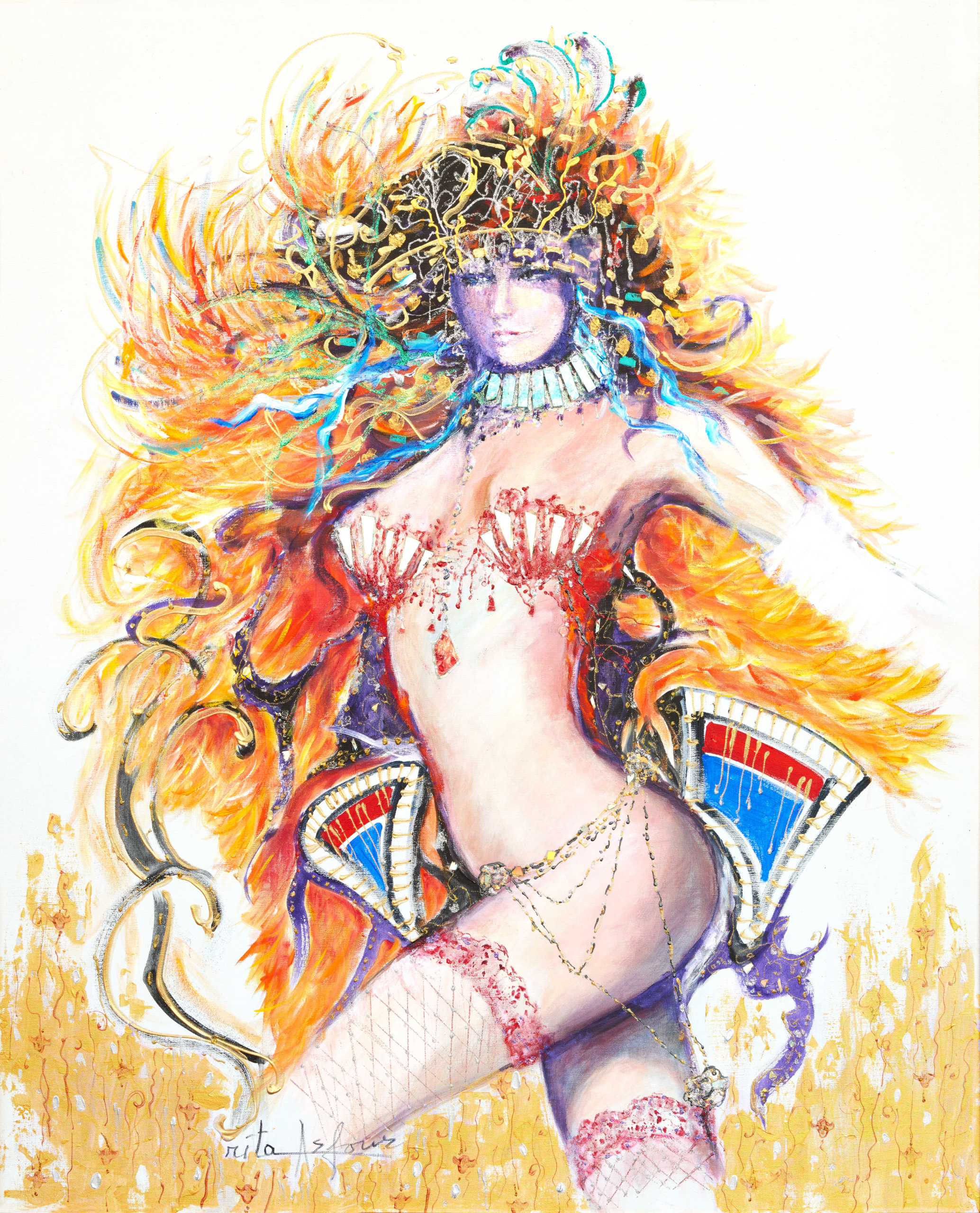 Rita-Asfour-Mandy-Mixed-Media-50×40